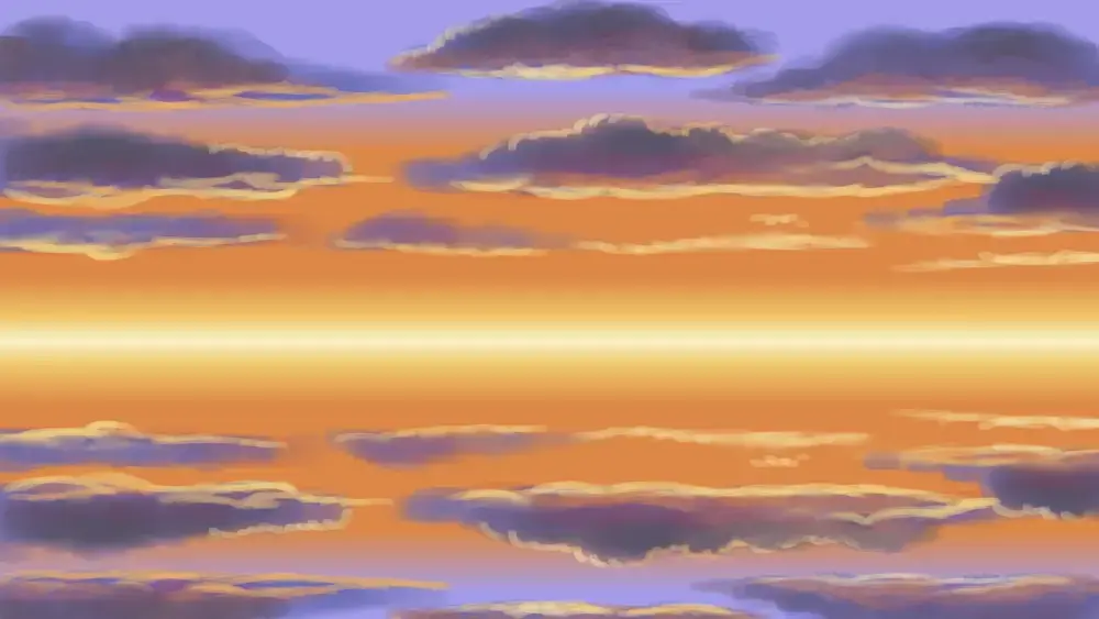 Clouds drawn in Krita