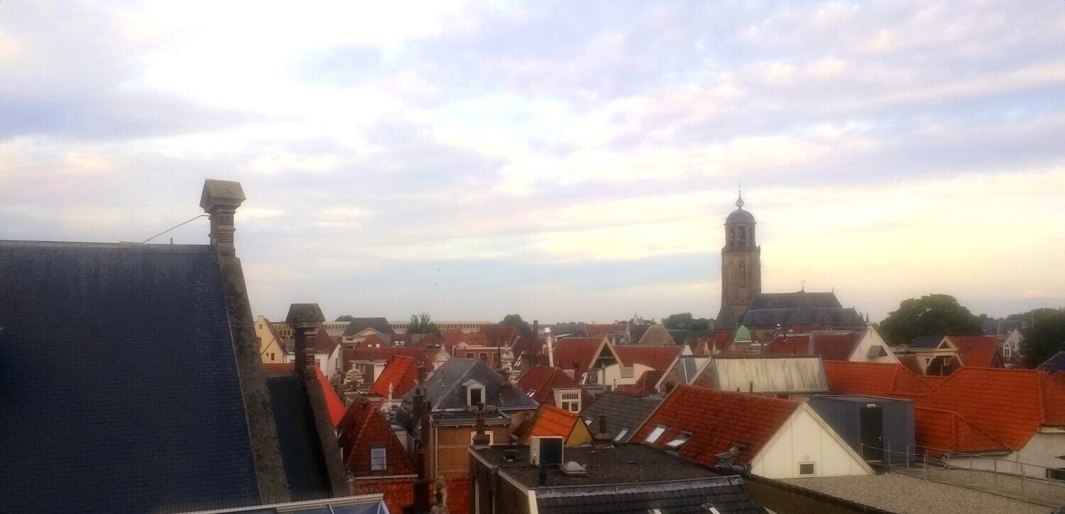 view of deventer from the roof of our hotel