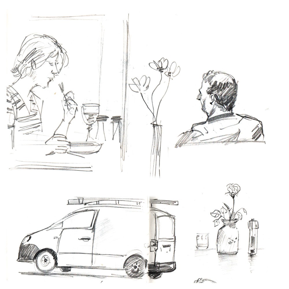 Sketch during dinner Krita sprint