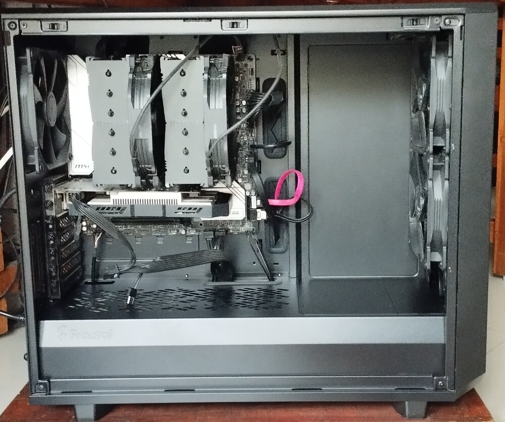 A photograph showing assembled computer